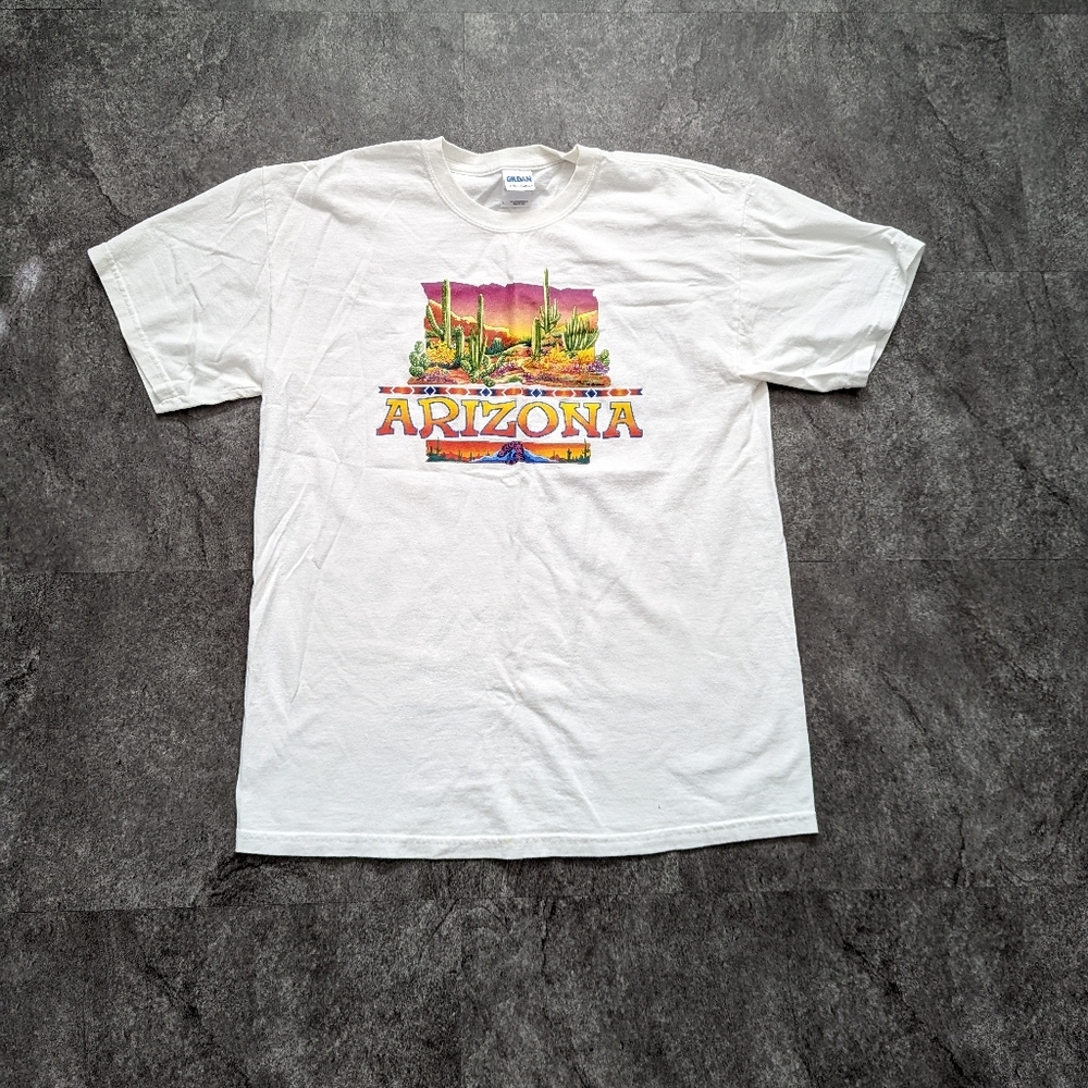 Arizona Graphic 100% cotton  t-shirt white vintage vibes large